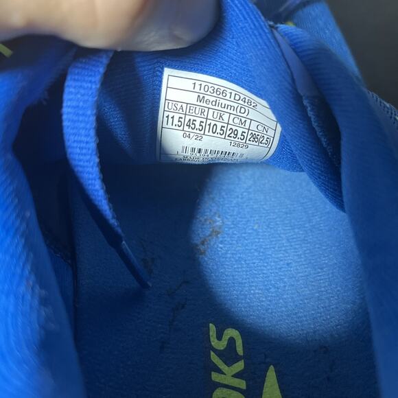 Brooks Adrenaline GTS 22 Mens Size 11.5 Supportive Blue Green Nightlife White - Picture 7 of 8